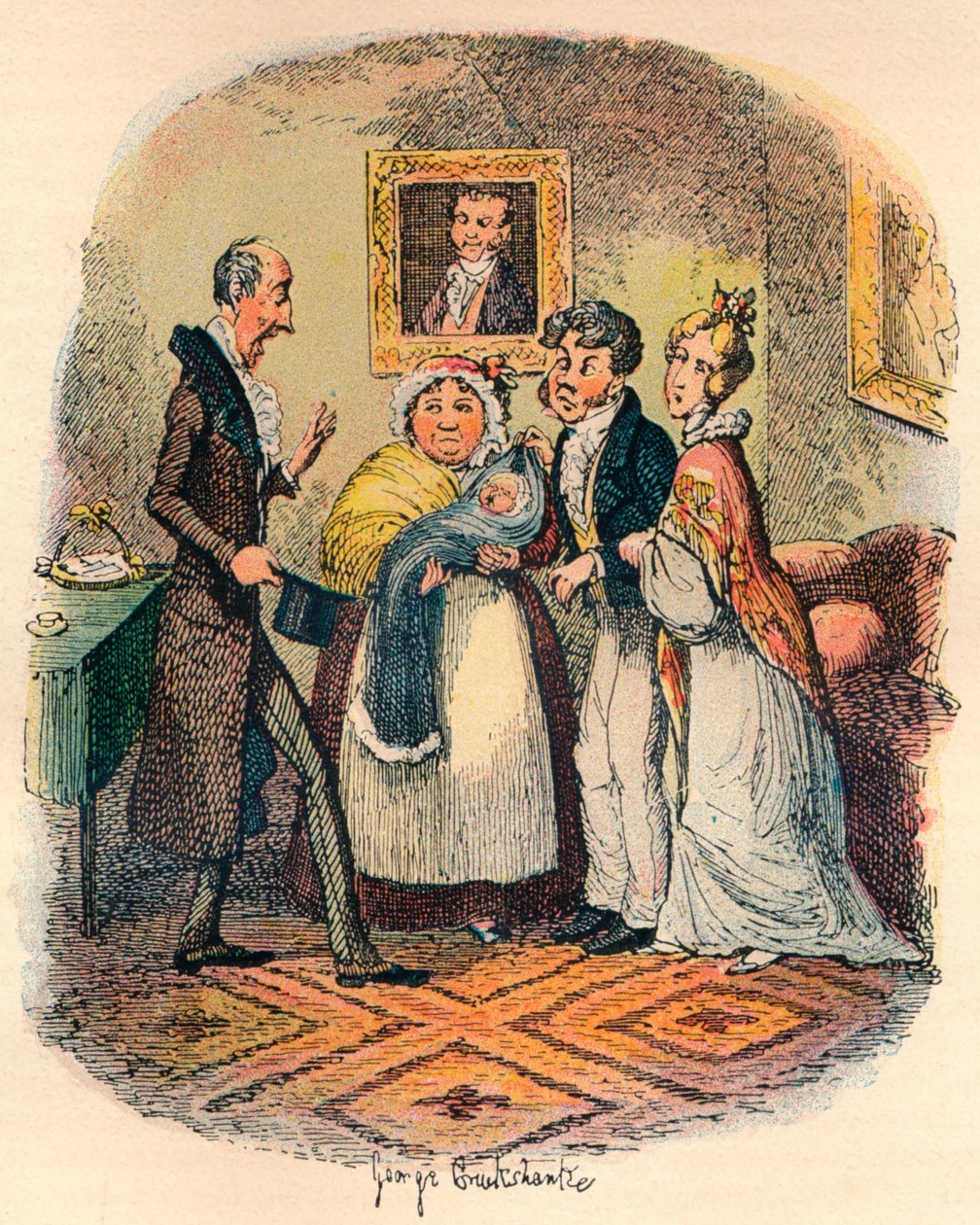 Bloomsbury keresztelő, 1900 alkotó: George Cruikshank