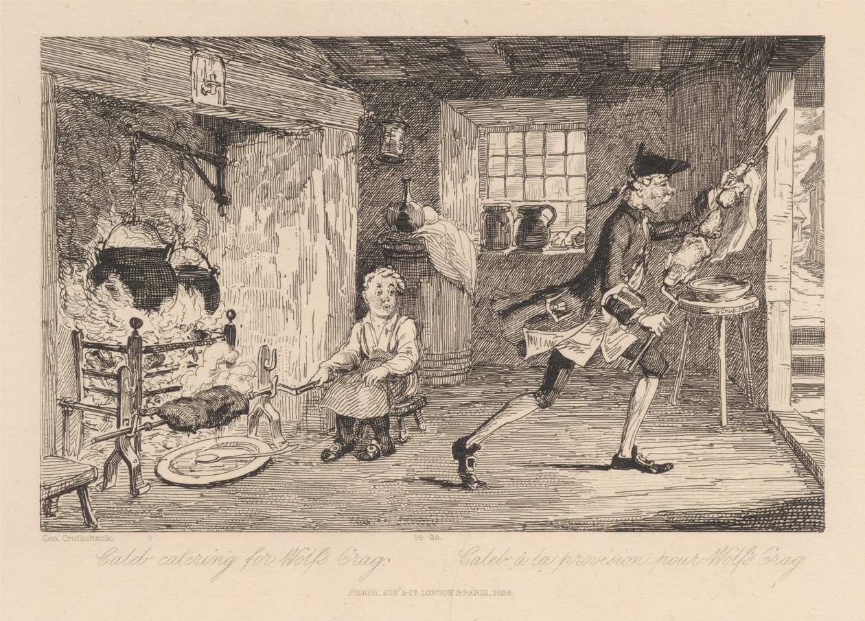 Caleb Catering a Wolf’s Crag számára alkotó: George Cruikshank