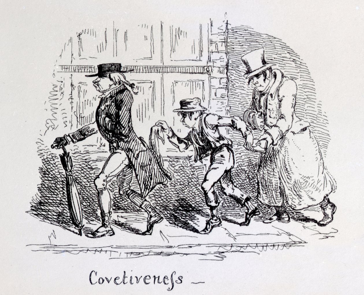 Mohóság frenológiai illusztrációkból, 1826 alkotó: George Cruikshank