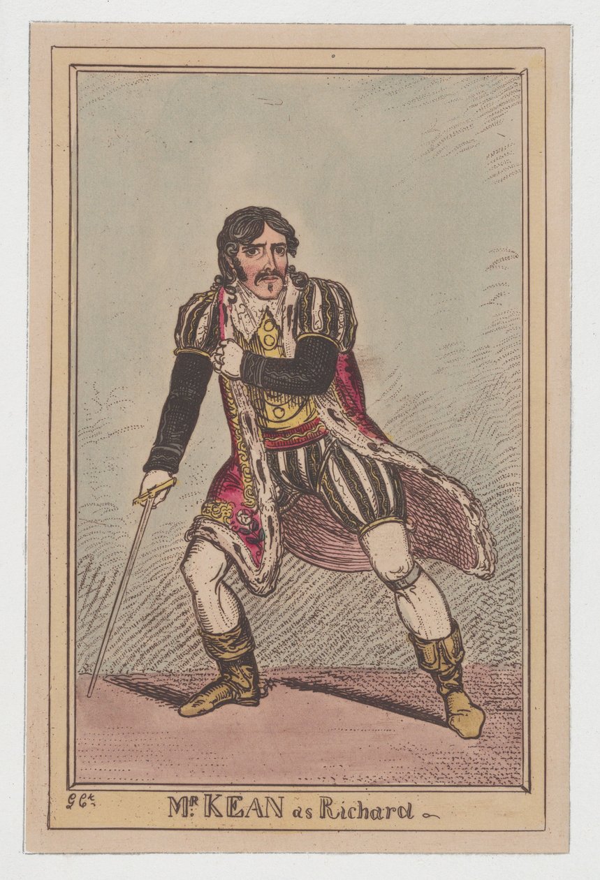 Edmund Kean mint Richard III, kb. 1814., kb. 1814. alkotó: George Cruikshank