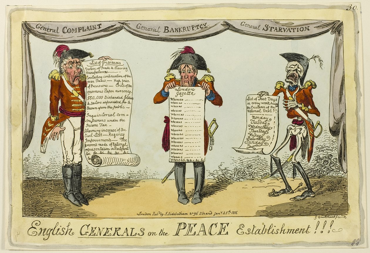Angol tábornokok a béke intézményén!!! alkotó: George Cruikshank