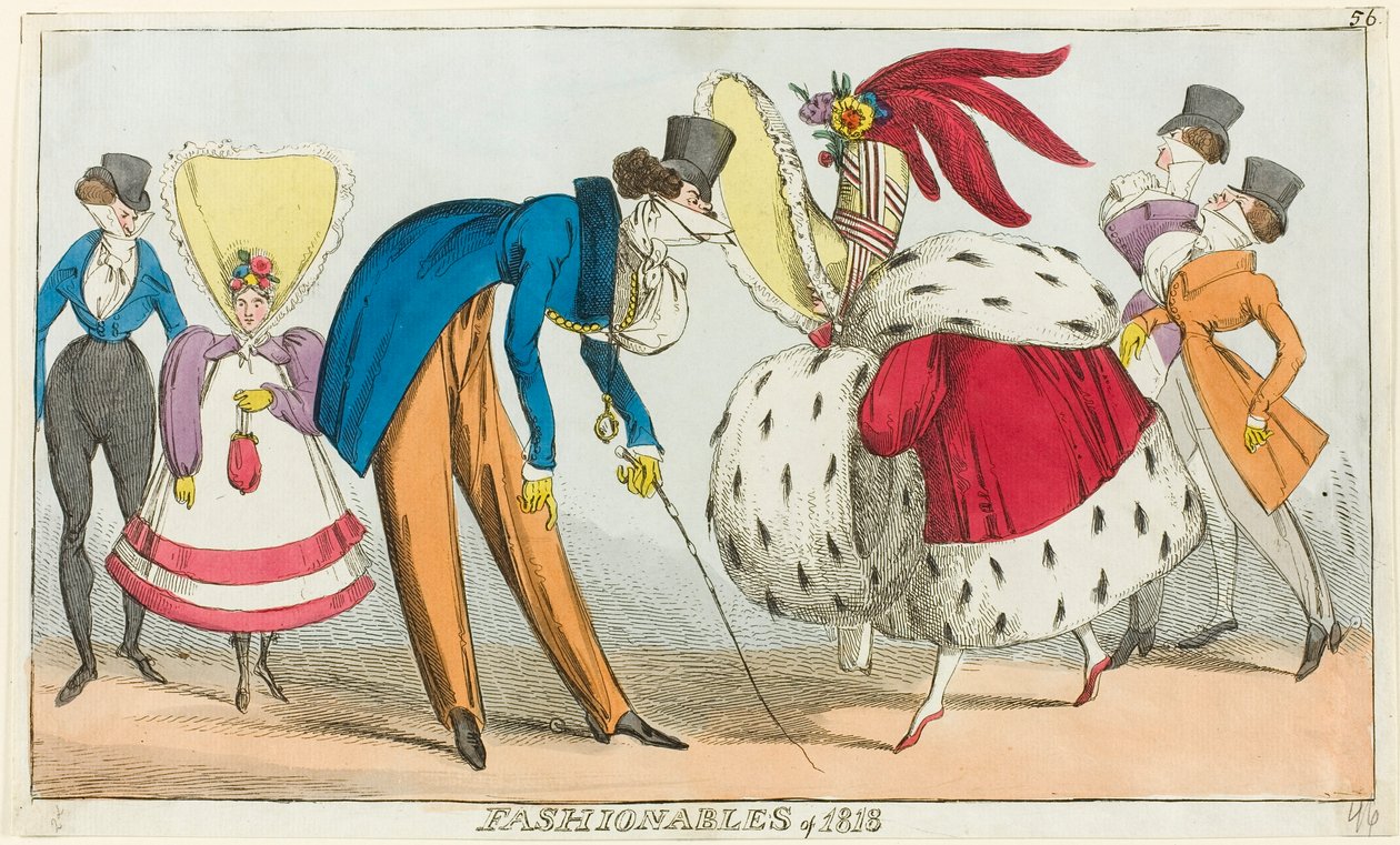 1818-as divatirányzatok alkotó: George Cruikshank
