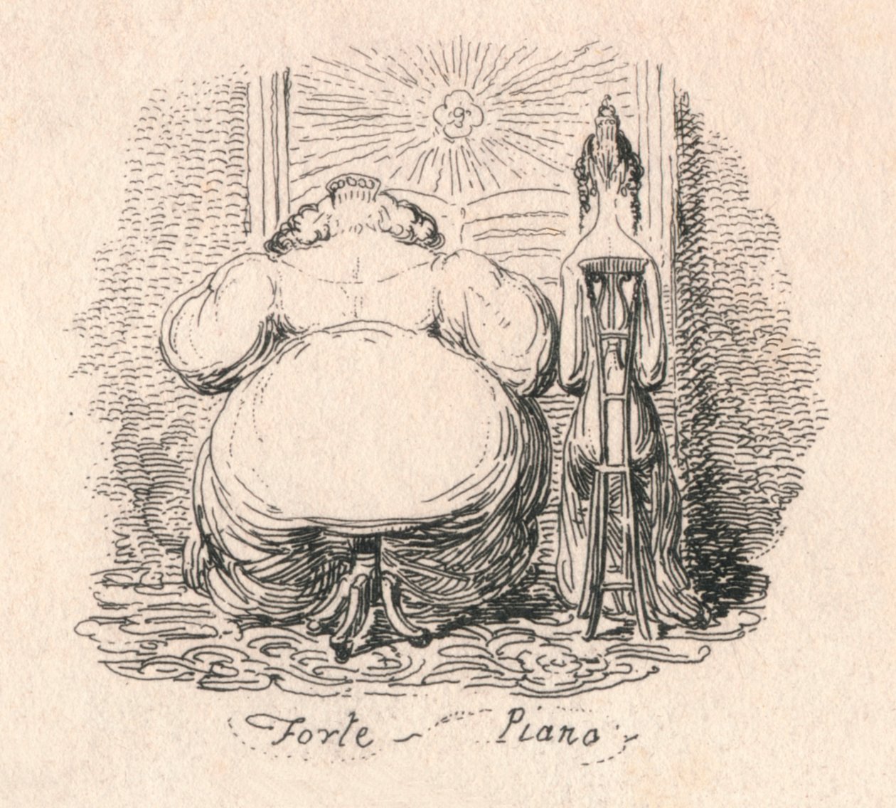 Forte Piano, 1829 alkotó: George Cruikshank