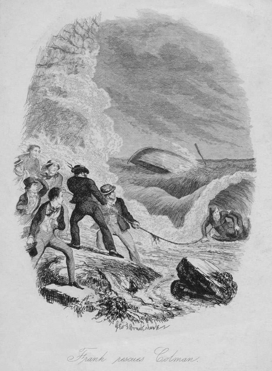 Frank megmenti Colmant, 1850. alkotó: George Cruikshank