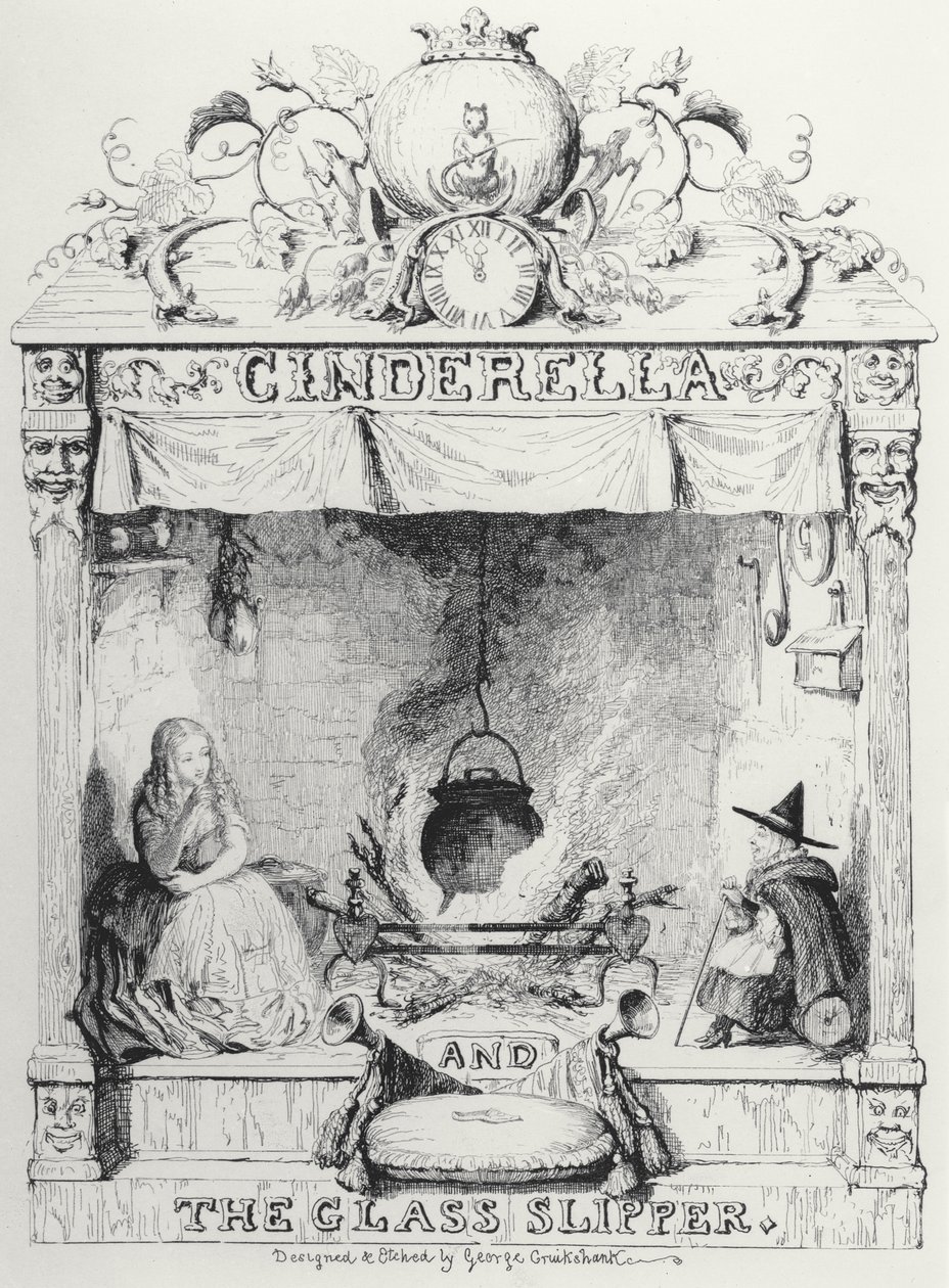 Charles Perrault Hamupipőke és az üvegpapucs előképe alkotó: George Cruikshank