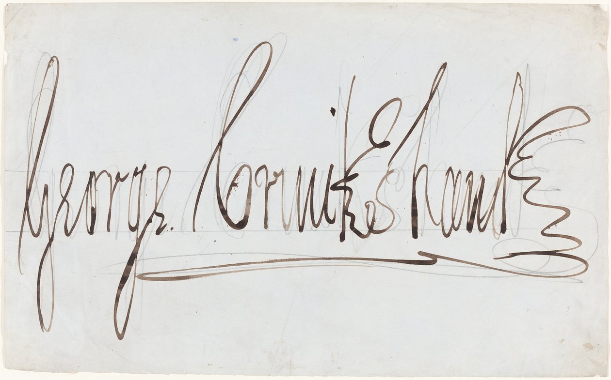 George Cruikshank (dekoratív aláírás) alkotó: George Cruikshank