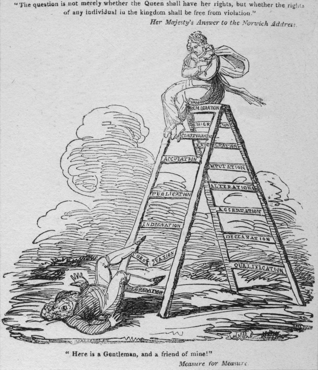 Itt van egy Uraim, és egy barátom!, c1820. alkotó: George Cruikshank