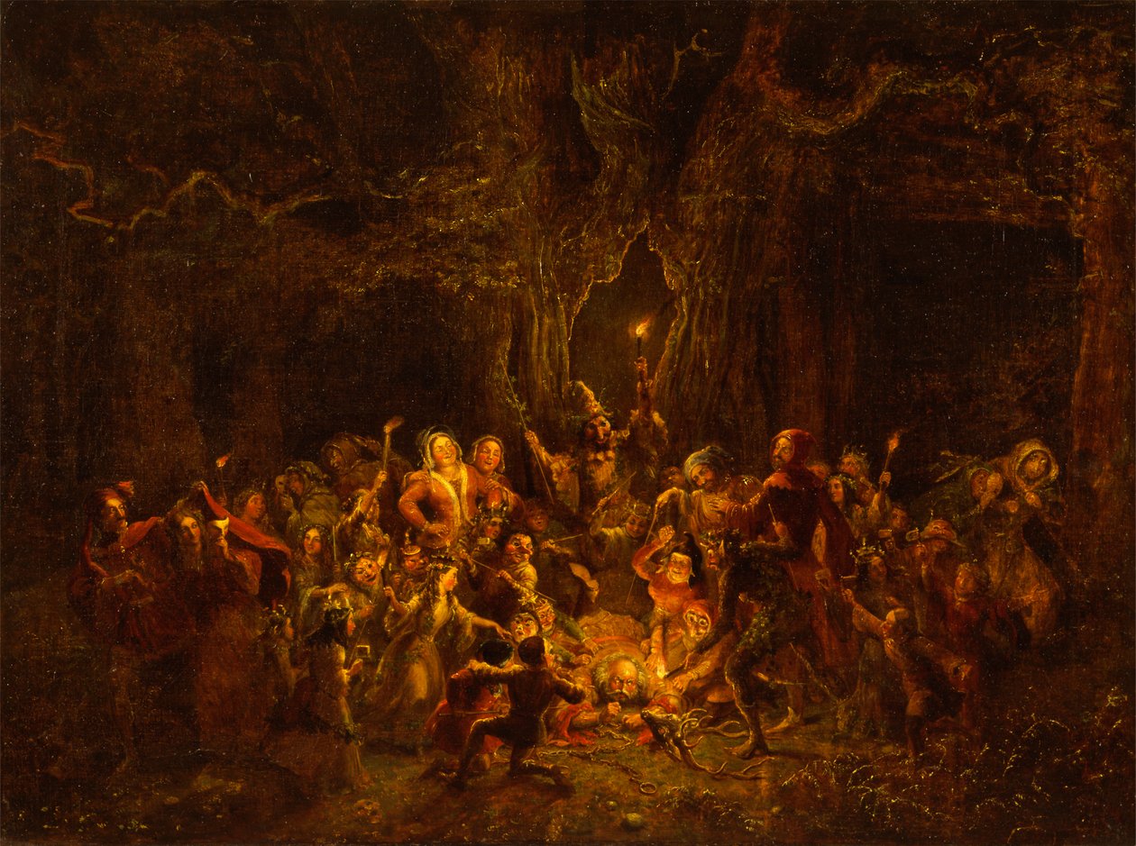 Herne tölgye a Windsori víg feleségekből, V, v alkotó: George Cruikshank