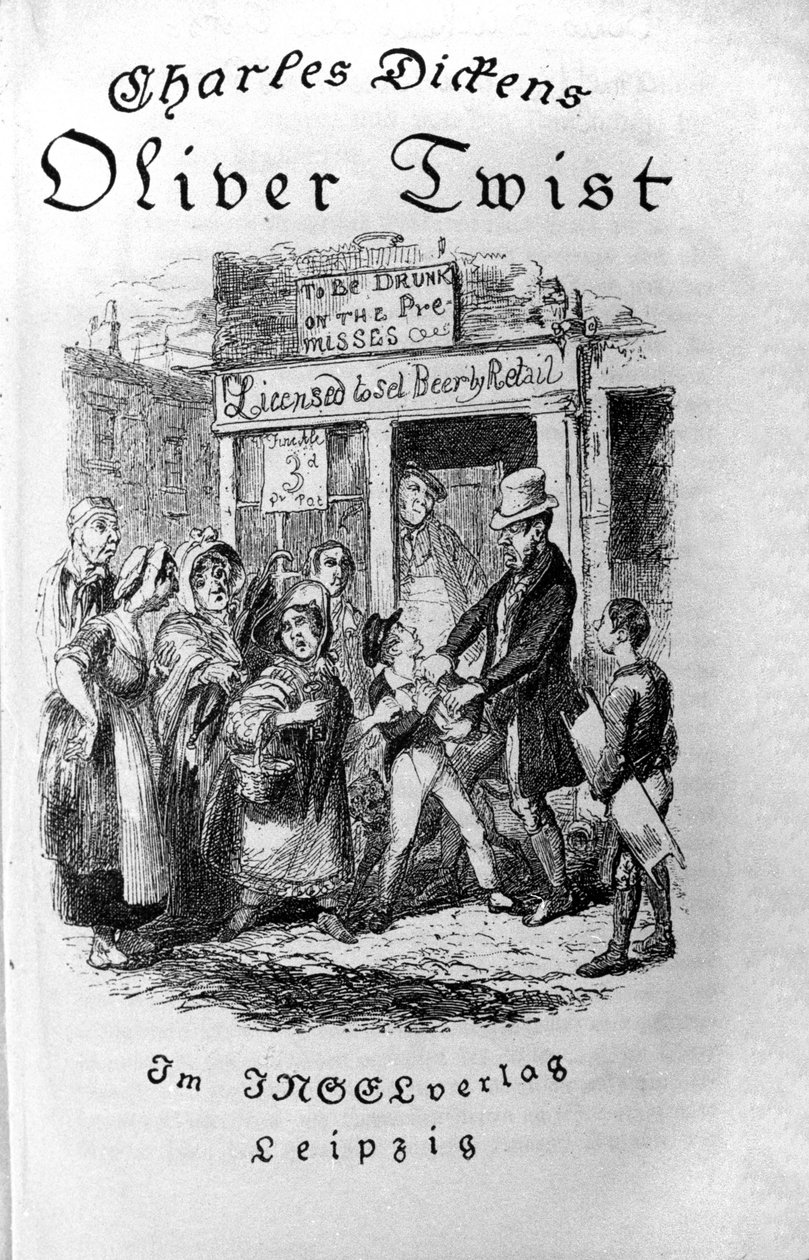 Illusztráció: Charles Dickens (1812-1870), George Cruikshank (1792-1878) „Oliver Twist” (Olivier). alkotó: George Cruikshank
