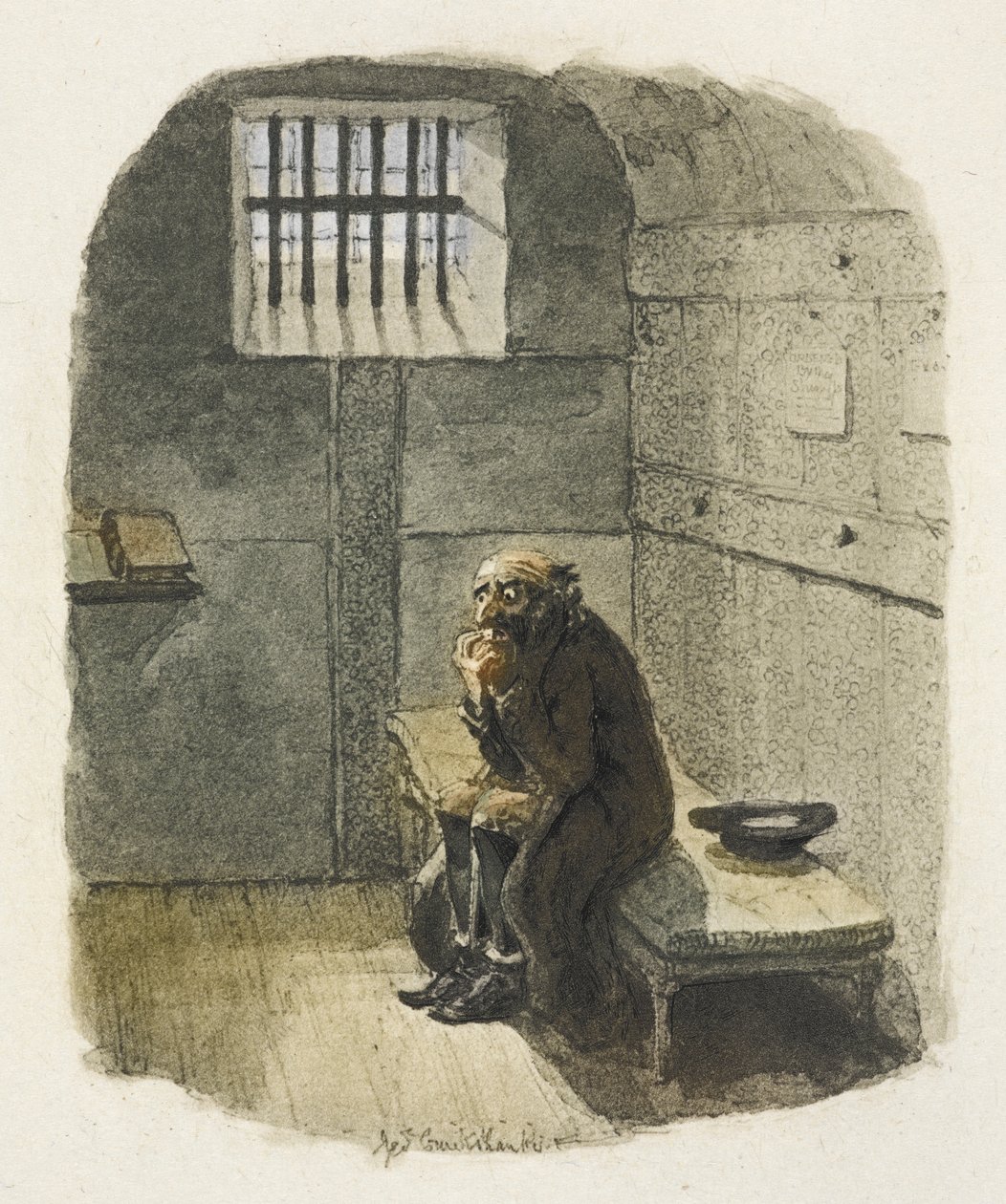 Illusztráció a "Twist Olivérhez" alkotó: George Cruikshank