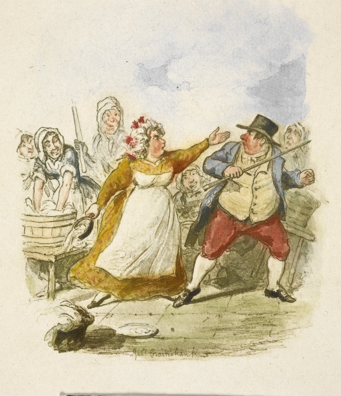 Illusztráció a "Twist Olivérhez" alkotó: George Cruikshank