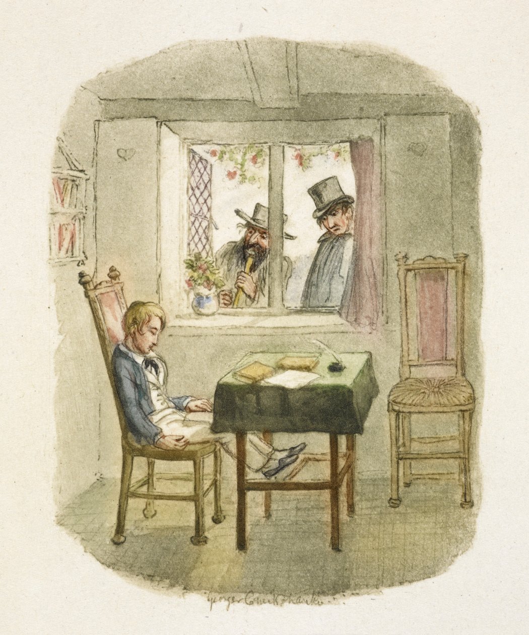 Illusztráció a "Twist Olivérhez" alkotó: George Cruikshank