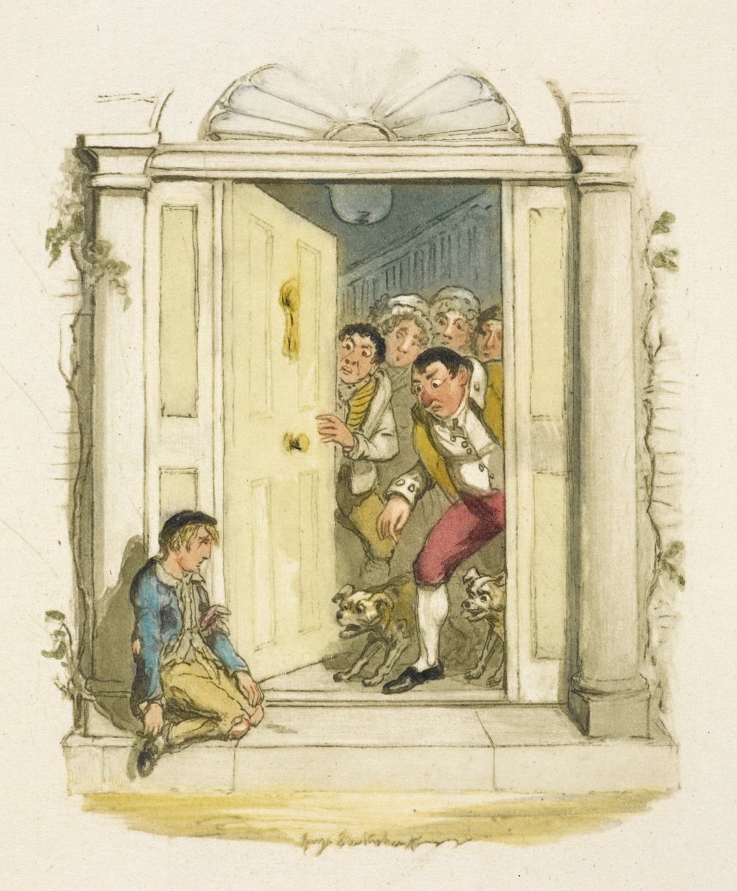Illusztráció a "Twist Olivérhez" alkotó: George Cruikshank