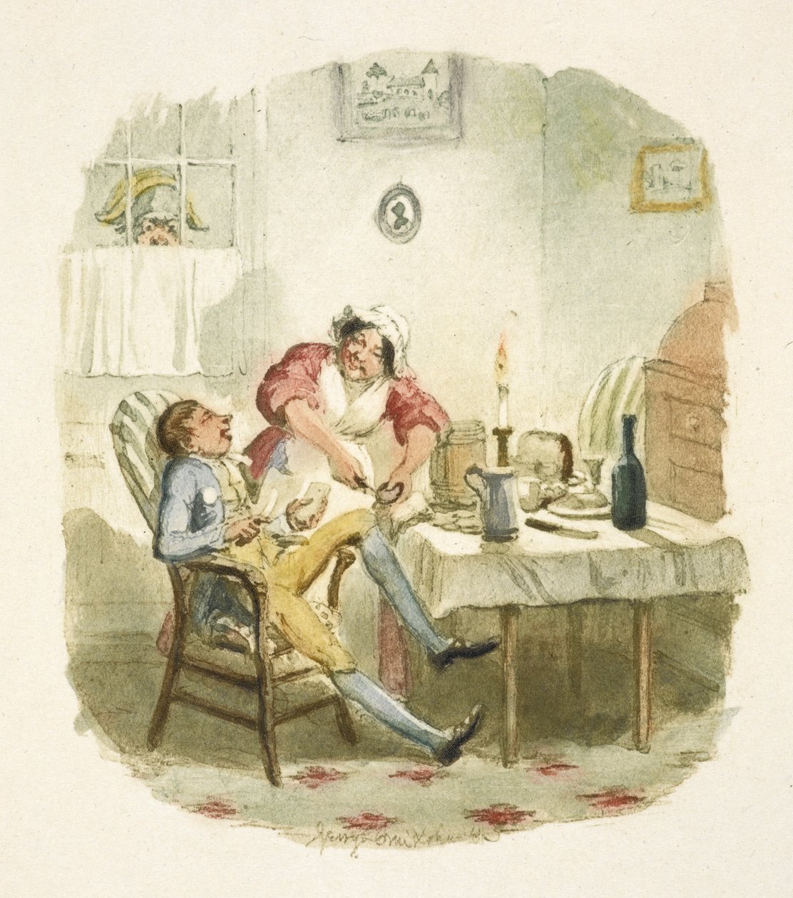 Illusztráció a "Twist Olivérhez" alkotó: George Cruikshank