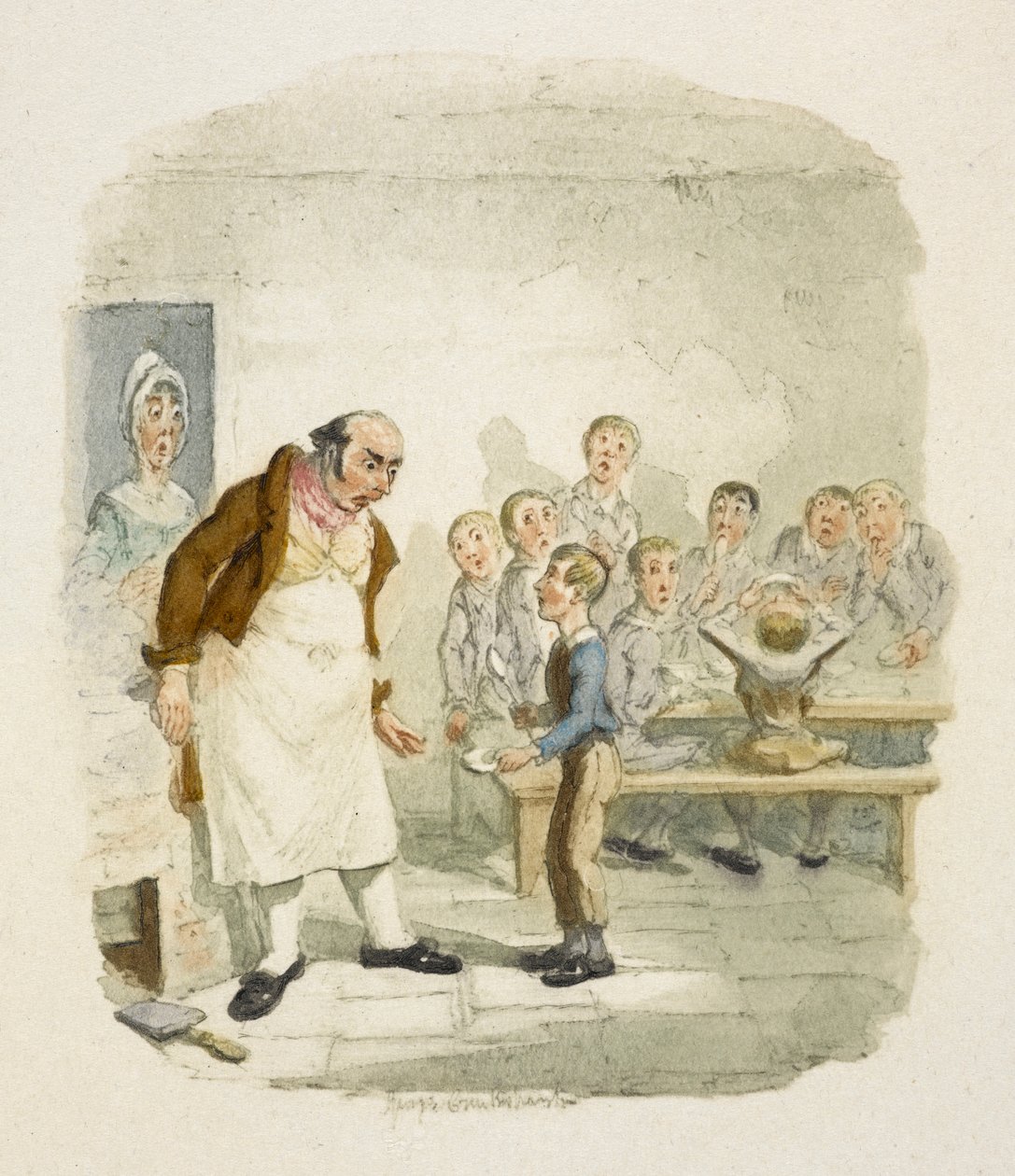 Illusztráció a "Twist Olivérhez" alkotó: George Cruikshank