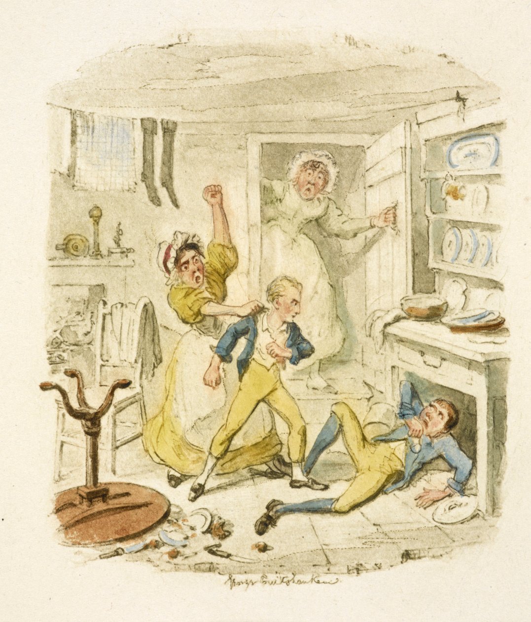 Illusztráció a "Twist Olivérhez" alkotó: George Cruikshank