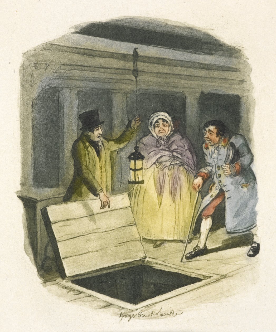 Illusztráció a "Twist Olivérhez" alkotó: George Cruikshank