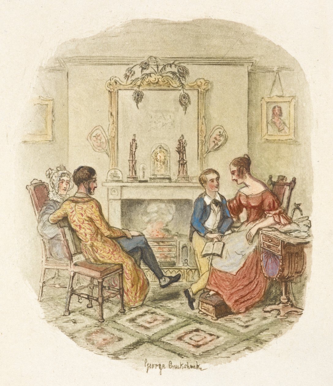Illusztráció a "Twist Olivérhez" alkotó: George Cruikshank