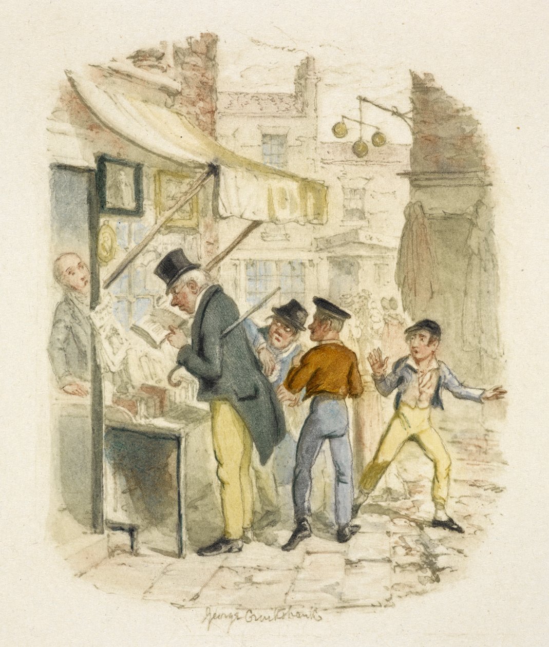 Illusztráció a "Twist Olivérhez" alkotó: George Cruikshank