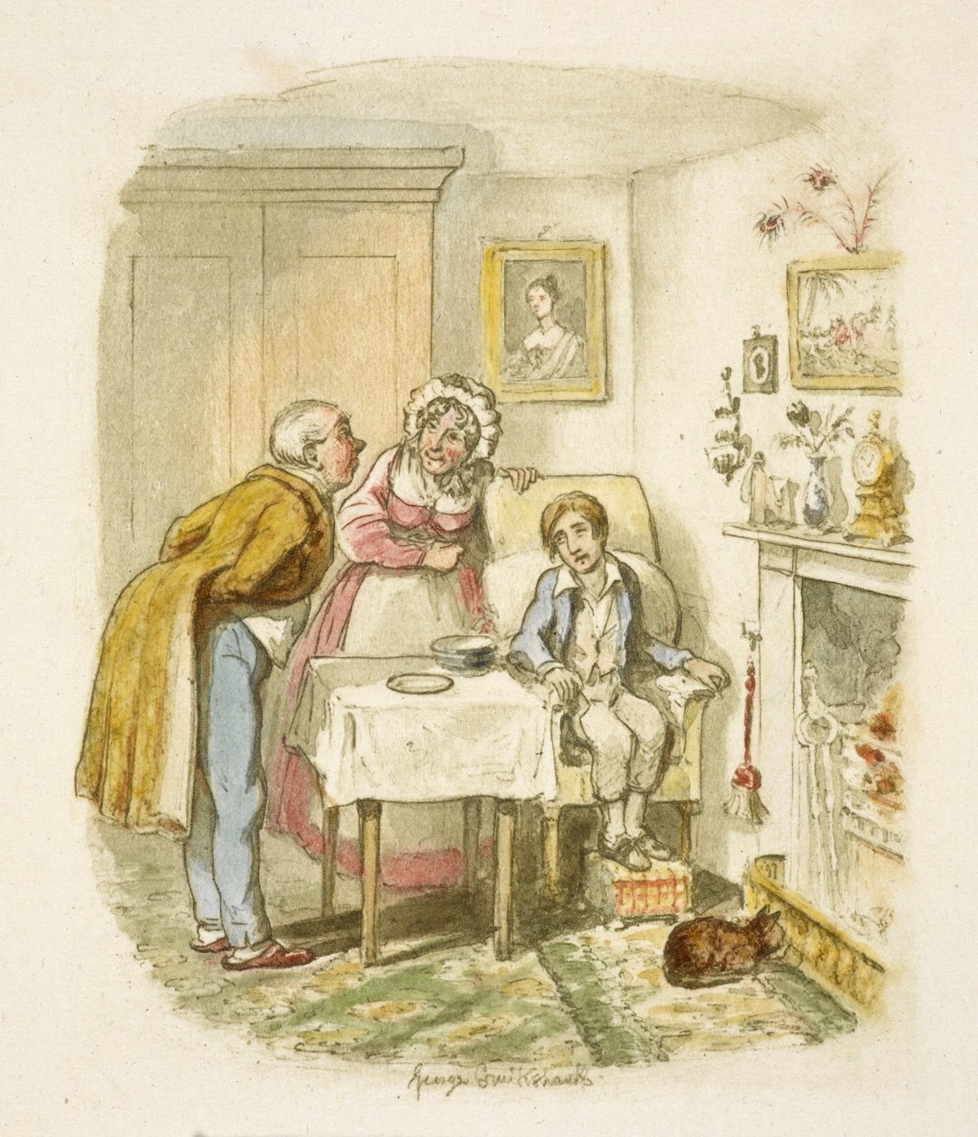 Illusztráció a "Twist Olivérhez" alkotó: George Cruikshank