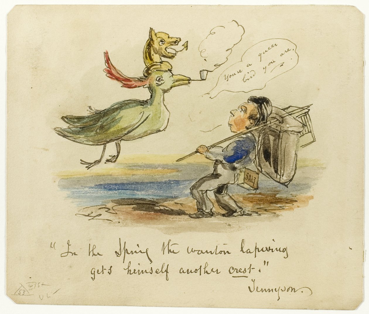 Tavasszal a Wanton Lapwing kap egy másik címerállatot. alkotó: George Cruikshank