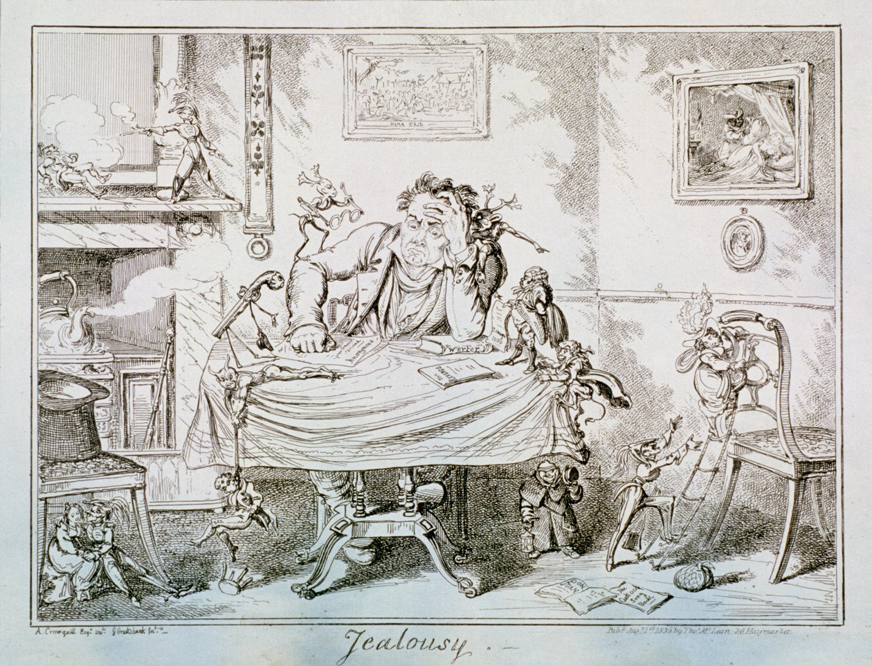 „Féltékenység”, 1835 alkotó: George Cruikshank
