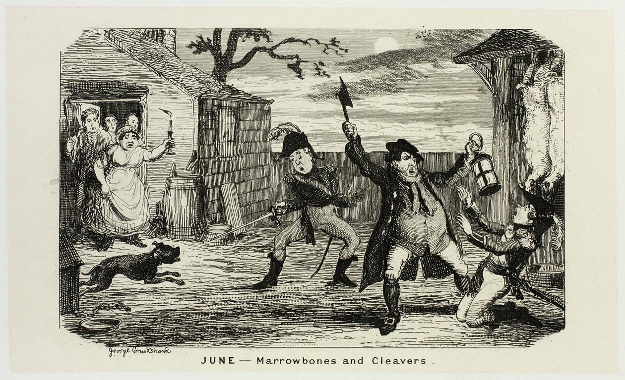 Június - Marrowbones and Cleavers from George Cruikshank