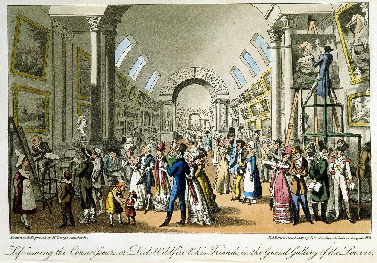La grande Galerie du Louvre – David Carey, London „" Élet Párizsban" című filmjében alkotó: George Cruikshank
