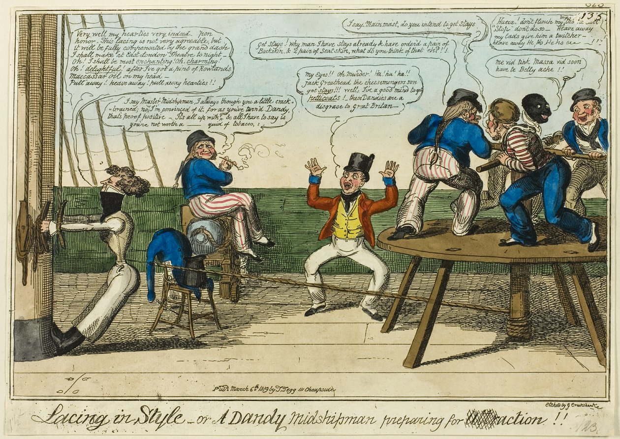 Fűzés stílusosan alkotó: George Cruikshank