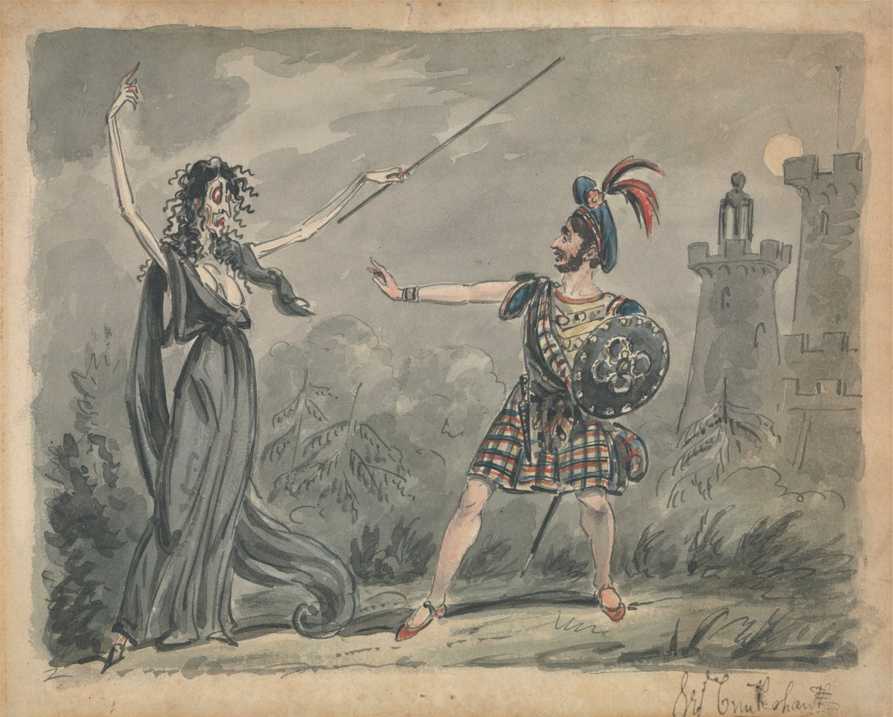 Macbeth és a boszorkány alkotó: George Cruikshank