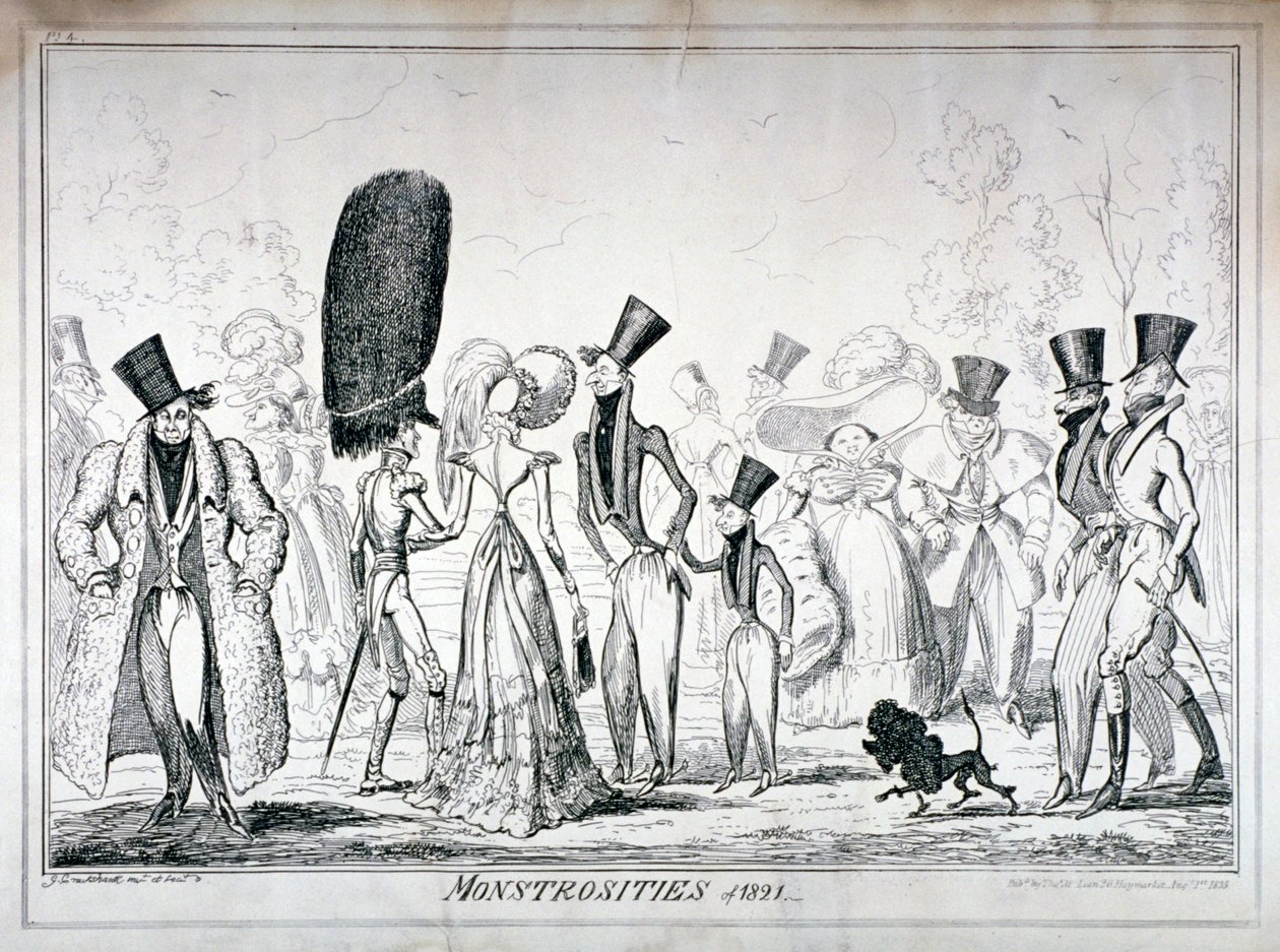 „Az 1821-es szörnyetegek”, 1835. alkotó: George Cruikshank