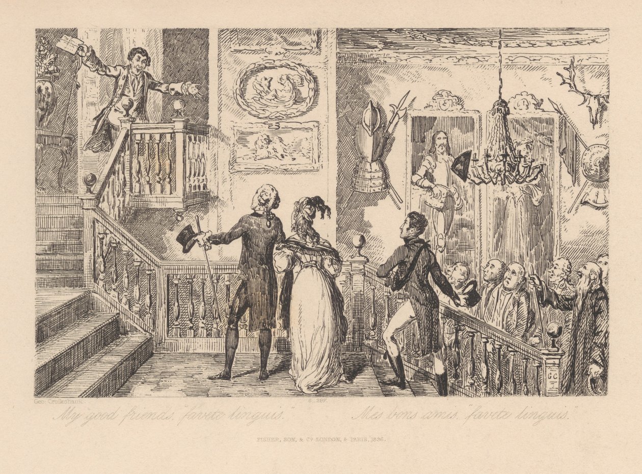 Jó barátaim, „favete linguis” alkotó: George Cruikshank