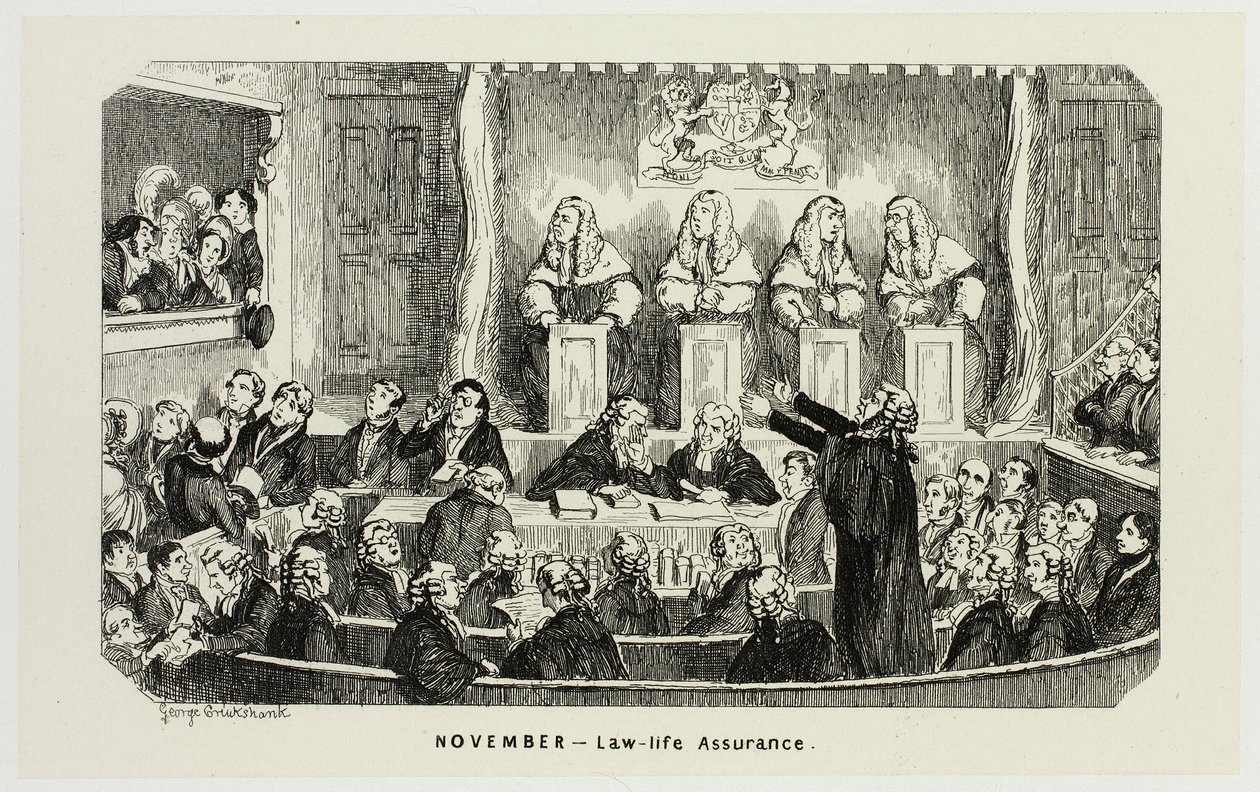 November - Jogi életbiztosítás George Cruikshank acélmetszeteitől a The Comic Almanacksig: 1835-1853 alkotó: George Cruikshank