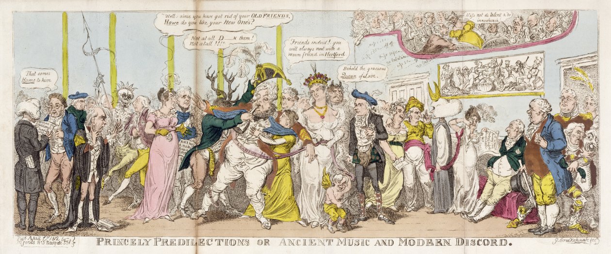 Princely Predilections vagy, Ancient Music and Modern Discord alkotó: George Cruikshank