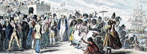 A több mint női emigráció valószínű hatásai, kézzel színezett rézkarc alkotó: George Cruikshank