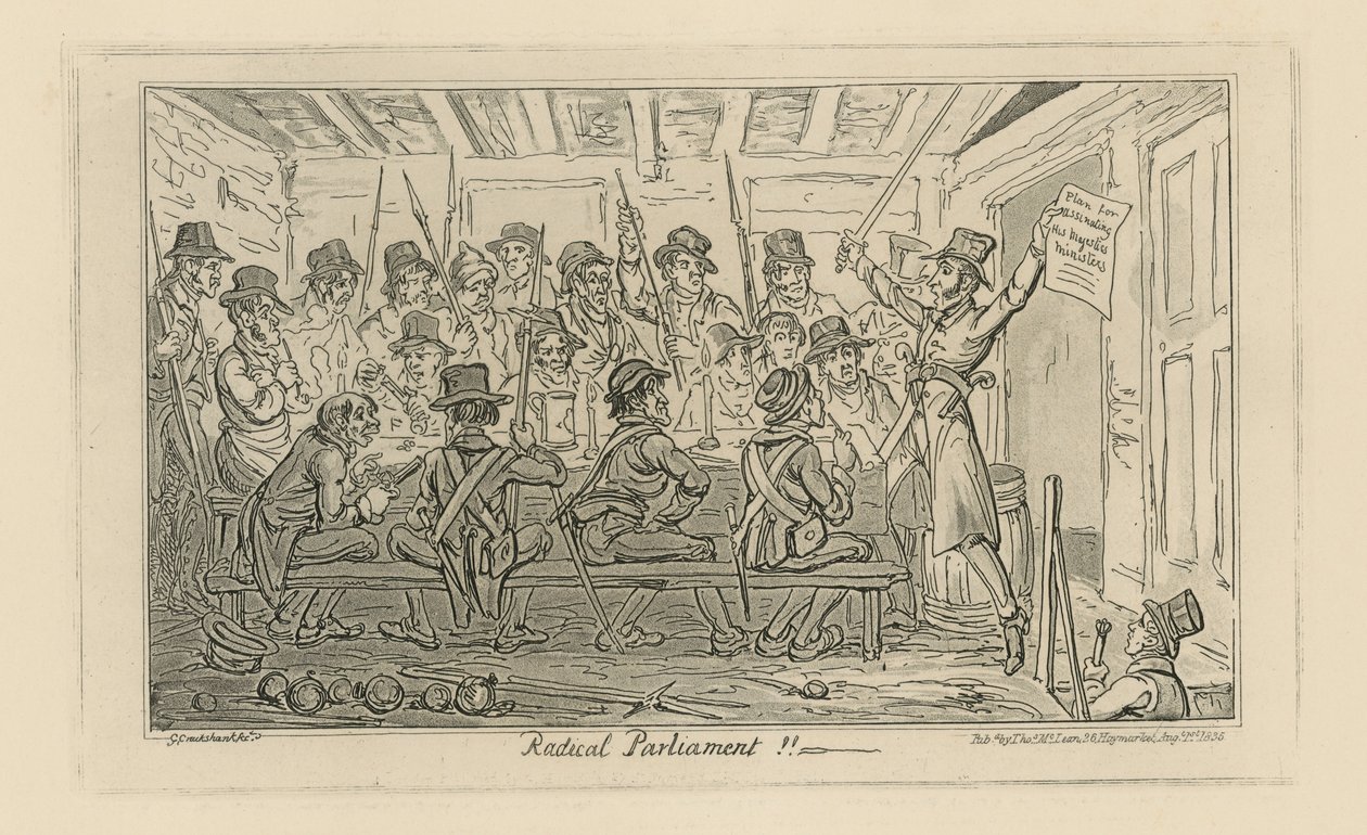 Radikális parlament (metszet) alkotó: George Cruikshank