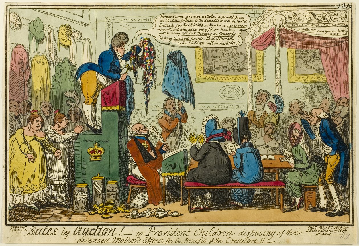 Árveréses értékesítés alkotó: George Cruikshank