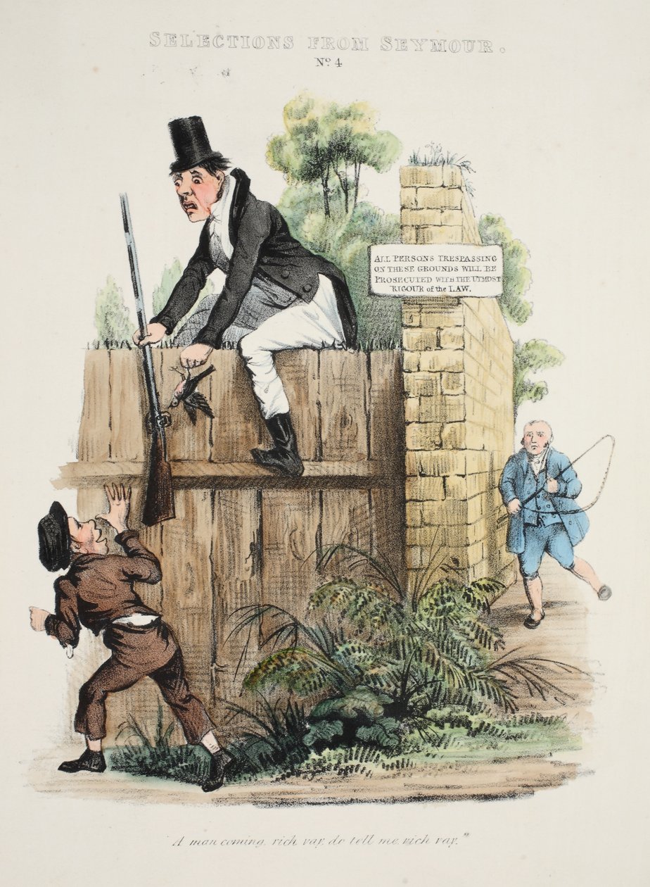 Válogatás Seymourtól: No. 4, Egy ember, aki gazdag lesz, mondd meg nekem, vich vay. , kocsma c. 1840 (kézzel színezett metszet) alkotó: George Cruikshank