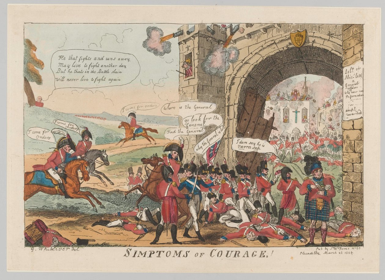 „A bátorság tünetei!” alkotó: George Cruikshank