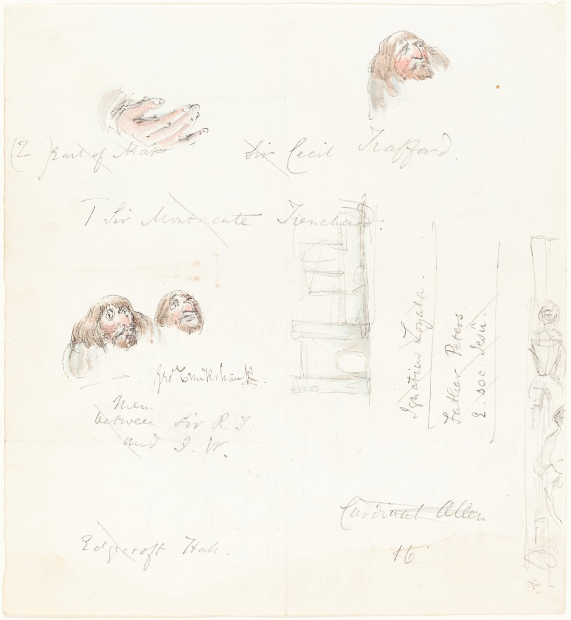 Vázlatok groteszk arcokról alkotó: George Cruikshank