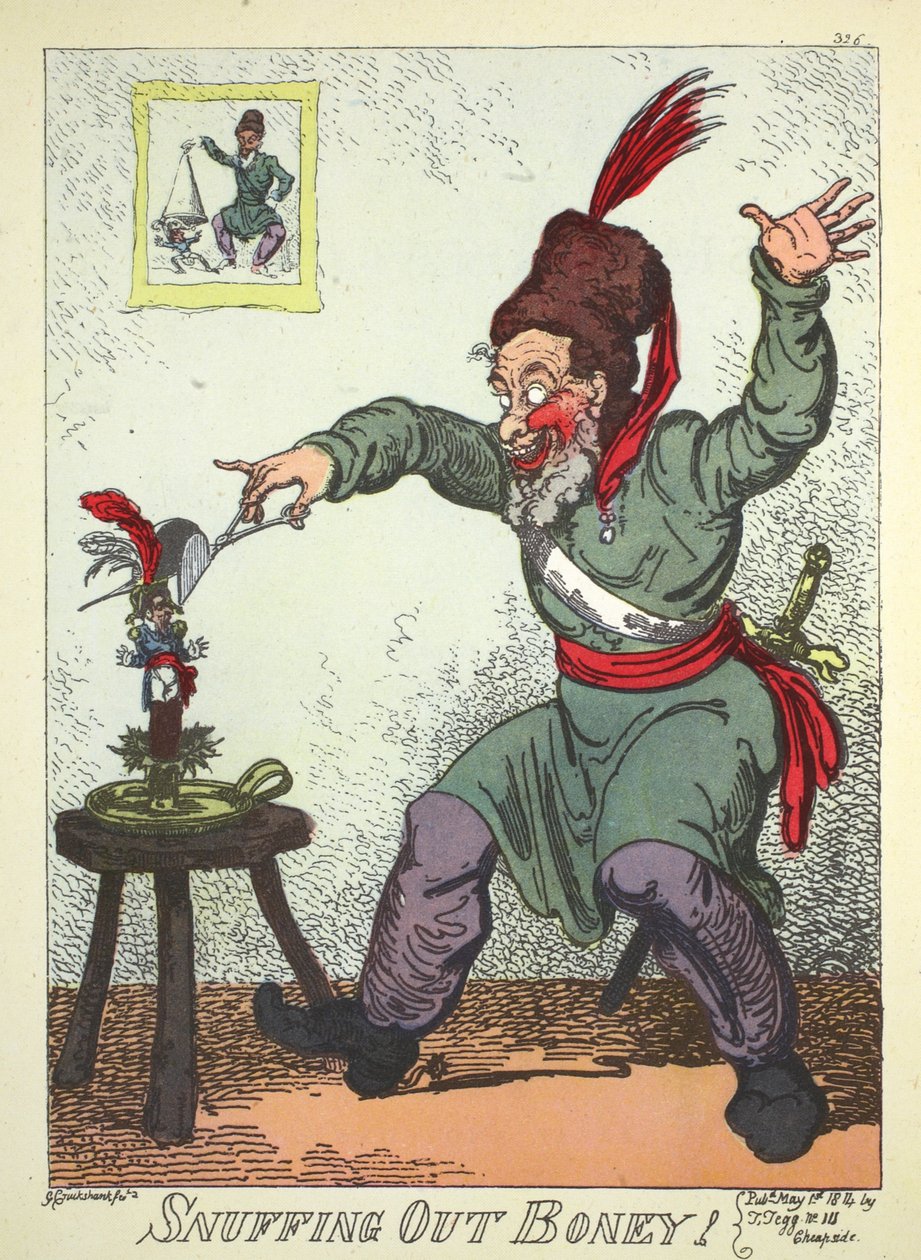 Boney kioltása, kocsma. írta: Thomas Tegg alkotó: George Cruikshank