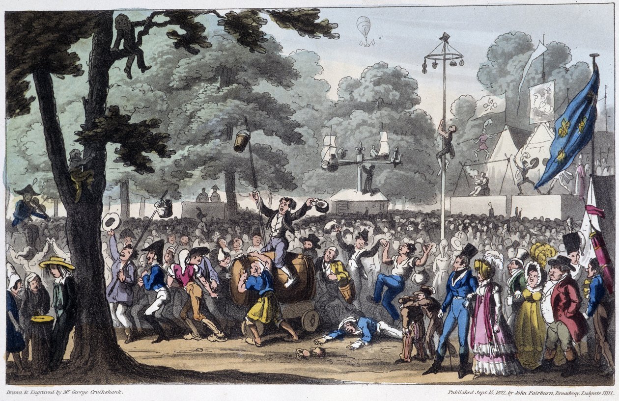 St Louis Fête: la canaille – David Carey, London "" Élet Párizsban című részében alkotó: George Cruikshank