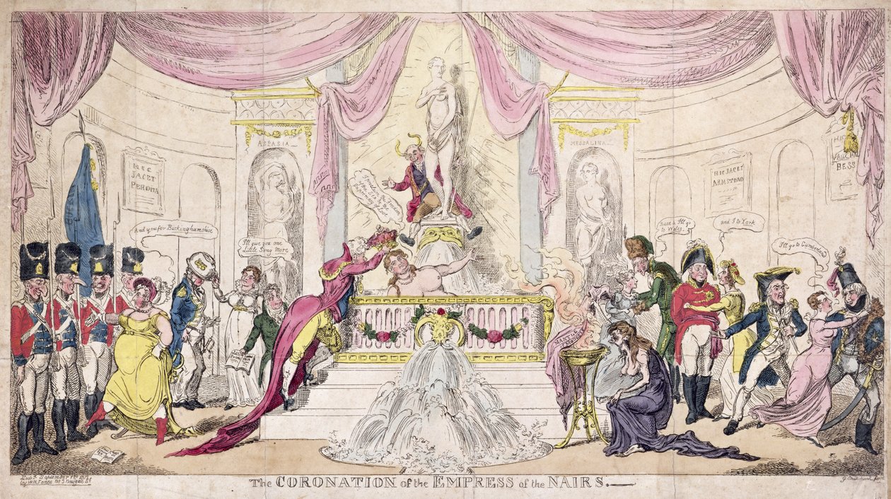 Nairs császárnőjének megkoronázása alkotó: George Cruikshank