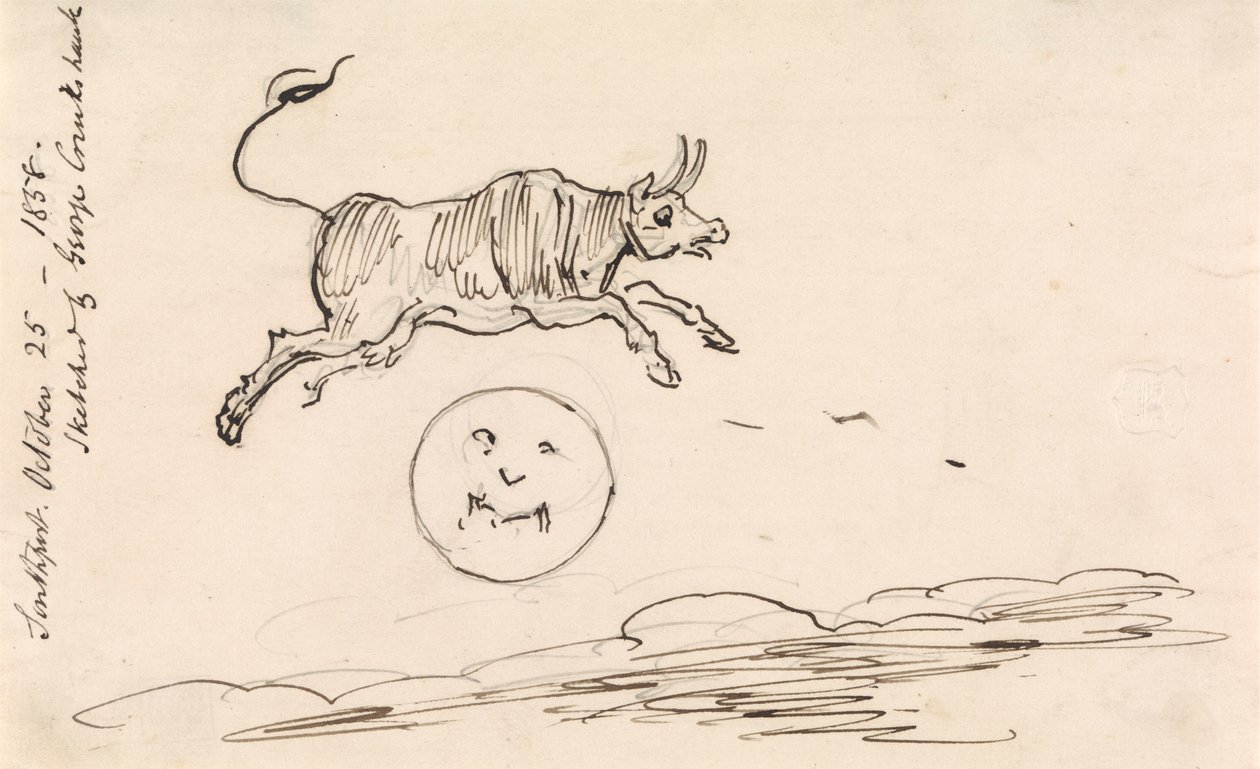 A tehén átugrik a Holdon alkotó: George Cruikshank