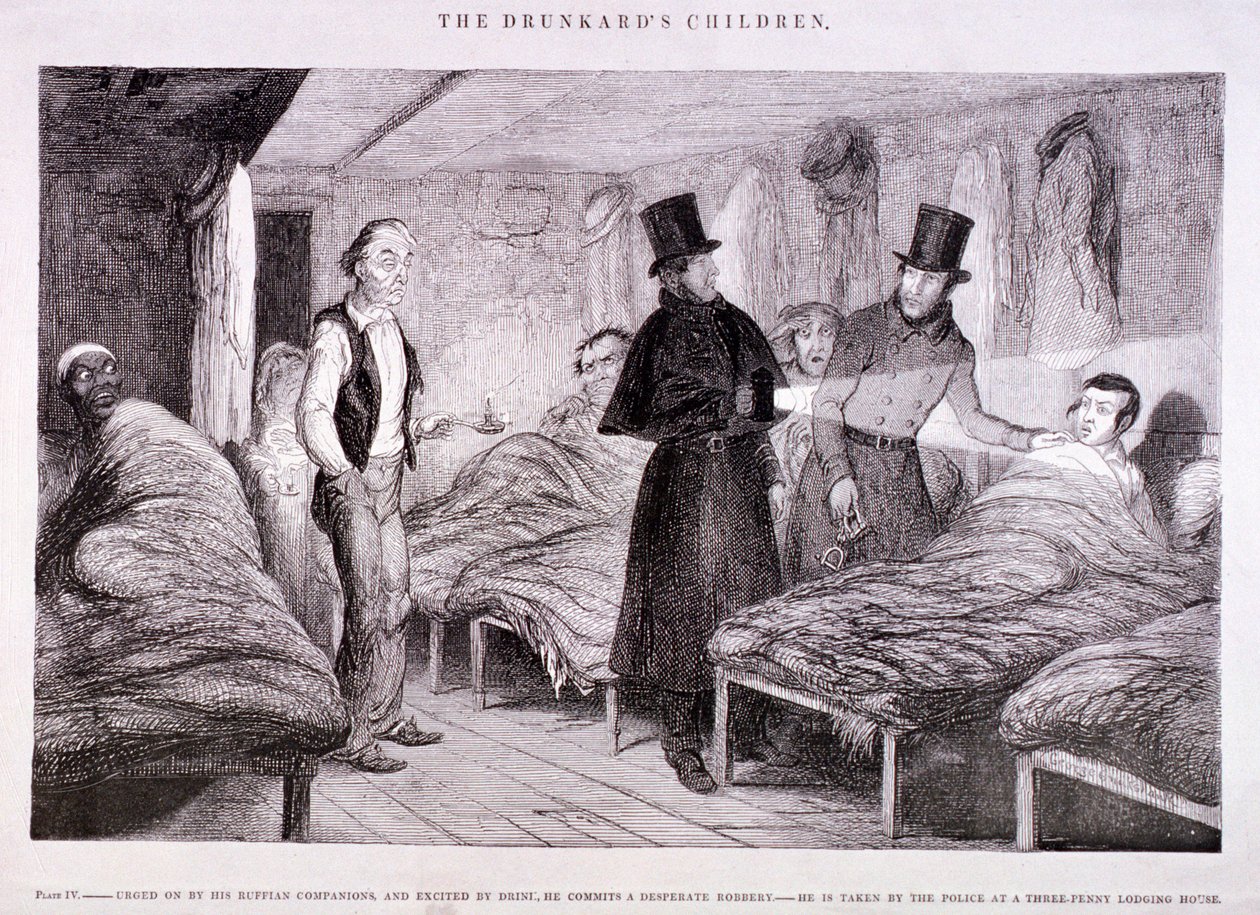 „A részeg gyermekei”, 1847 alkotó: George Cruikshank