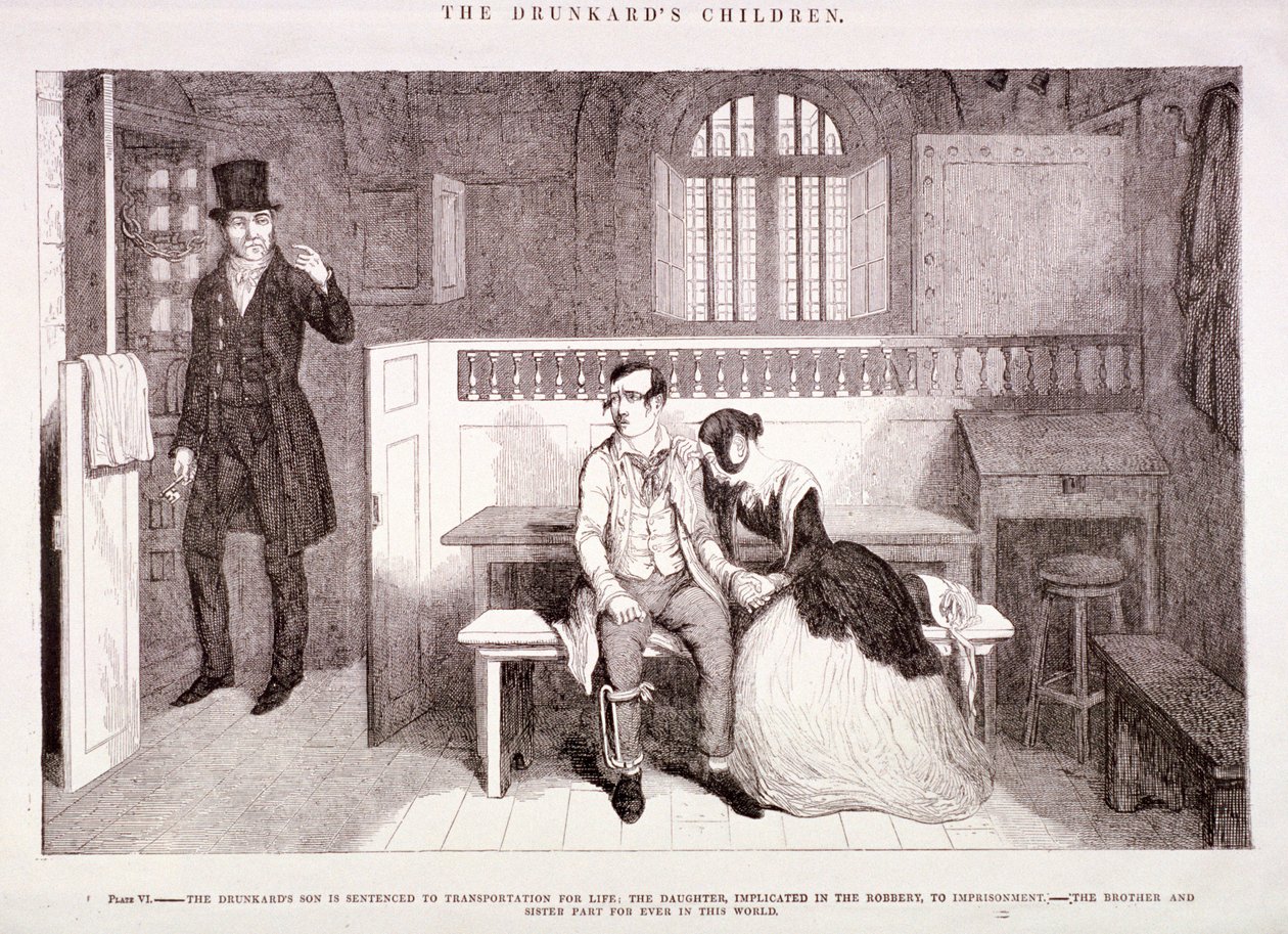 „A részeg gyermekei”, 1847 alkotó: George Cruikshank