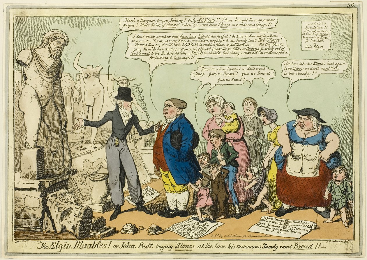 Az Elgin Marbles! alkotó: George Cruikshank
