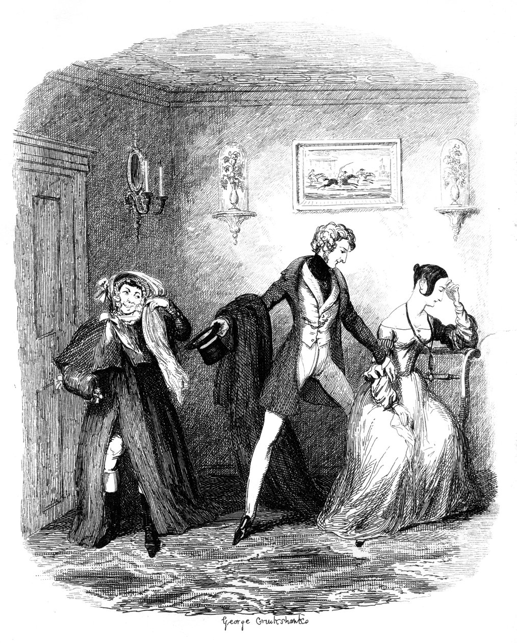 The Elopement, 19. század eleje-közepe alkotó: George Cruikshank
