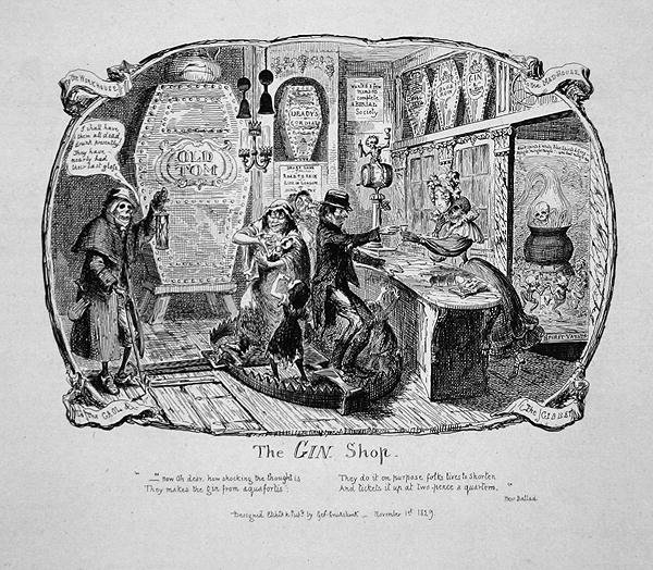 The Gin Shop, a „Scraps and Sketches”, II. rész, 3. lemezből alkotó: George Cruikshank
