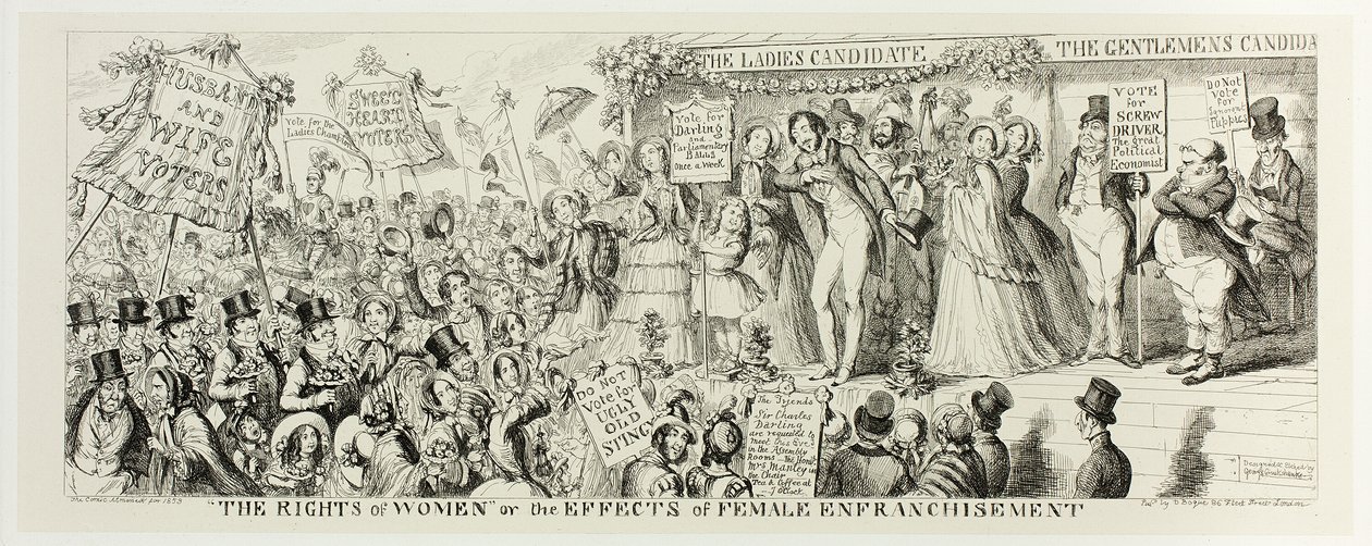 "A nők jogai" avagy a női jogfosztás hatásai George Cruikshank acélmetszeteitől a The Comic Almanacksig: 1835-1853 alkotó: George Cruikshank